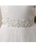 Ivory Lace Beaded Wedding Flower Girl Dress Ivory Lace Beaded Wedding Flower Girl Dress